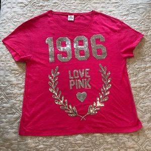 Victoria’s Secret Pink sequin T-shirt
